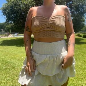 American Eagle Outfitters Tan Knit Tank Top